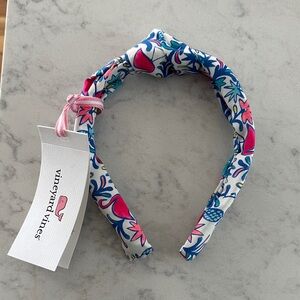 Vineyard Vines Blue and Pink Floral Headband